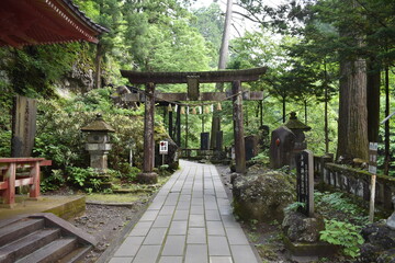 日本　群馬のパワースポット　榛名神社　夏の風景