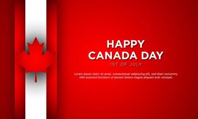Canada Day Background Design. Vector Illustration.