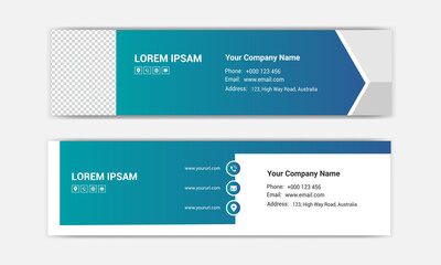  Email signature template design. 