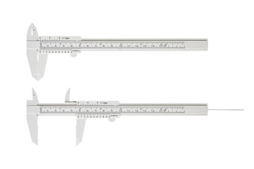 Vernier caliper engineer tool isolated on white background  , clipping path included for design