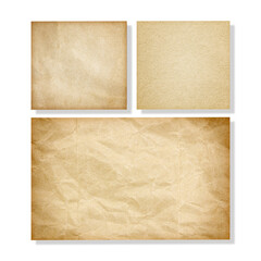 Vintage brown paper texture background isolated , clipping path included for design