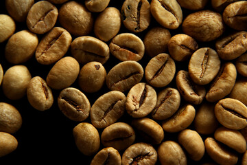 Texture of coffee beans