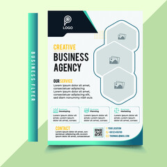 Creative agency promotional flyer or poster