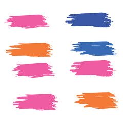 Yellow Watercolor Japanese. Pink Brushstroke Handwritten. Blue Brushes Design. Ink Square. Stroke Frame. Set Graffiti. Paintbrush Chinese. Art Japanese. Dirty Handwritten.