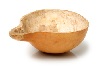 Gourd spoon on white background 
