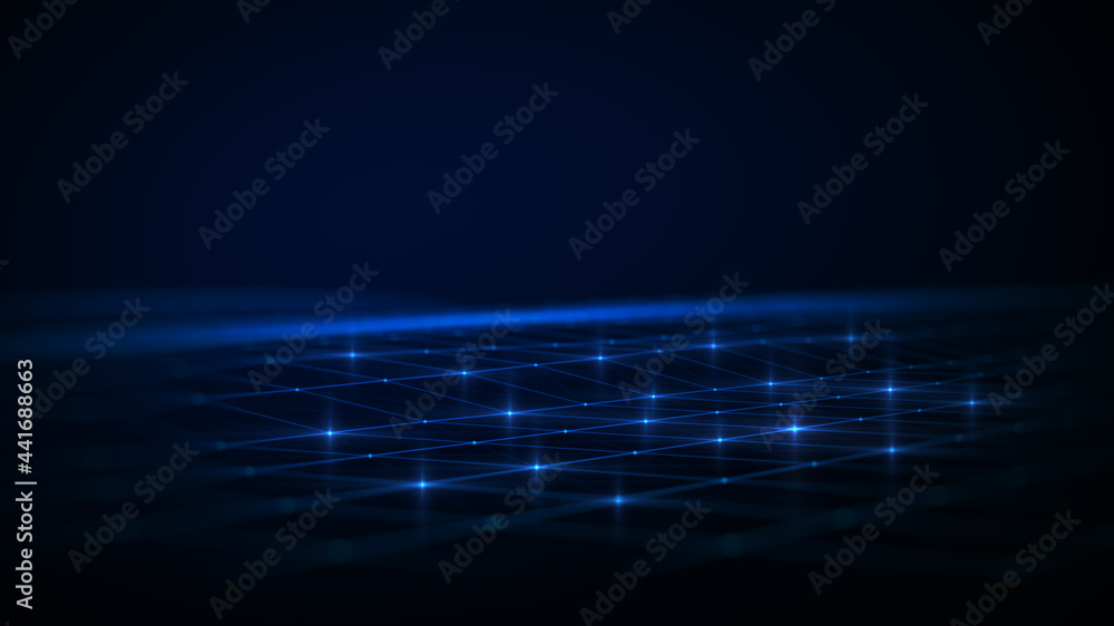 Poster abstract technology background. connection structure.big data visualization and business.