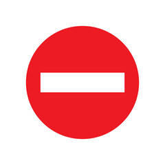 no entry sign vector symbol