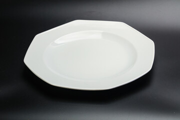 White empty plate for serving