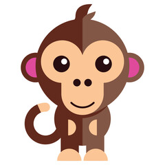 Funny animals, animal drawings, cartoons, simple colors, children's education