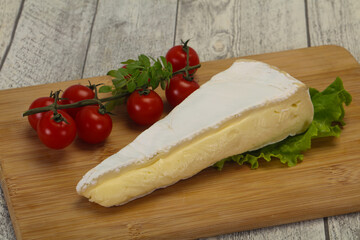 Brie cheese triangle served salad