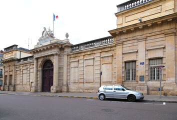 Fototapeta premium Dijon, France. Prefecture building on the street of the same name 