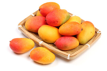 mangos on white background