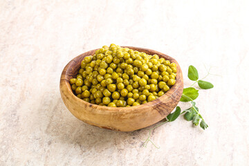 Marinated Green peas in the bowl