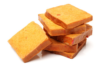Tofu on white background 