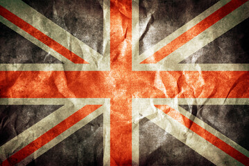 antique, grunge flag of United Kingdom 