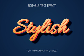 stylish editable 3d text effect