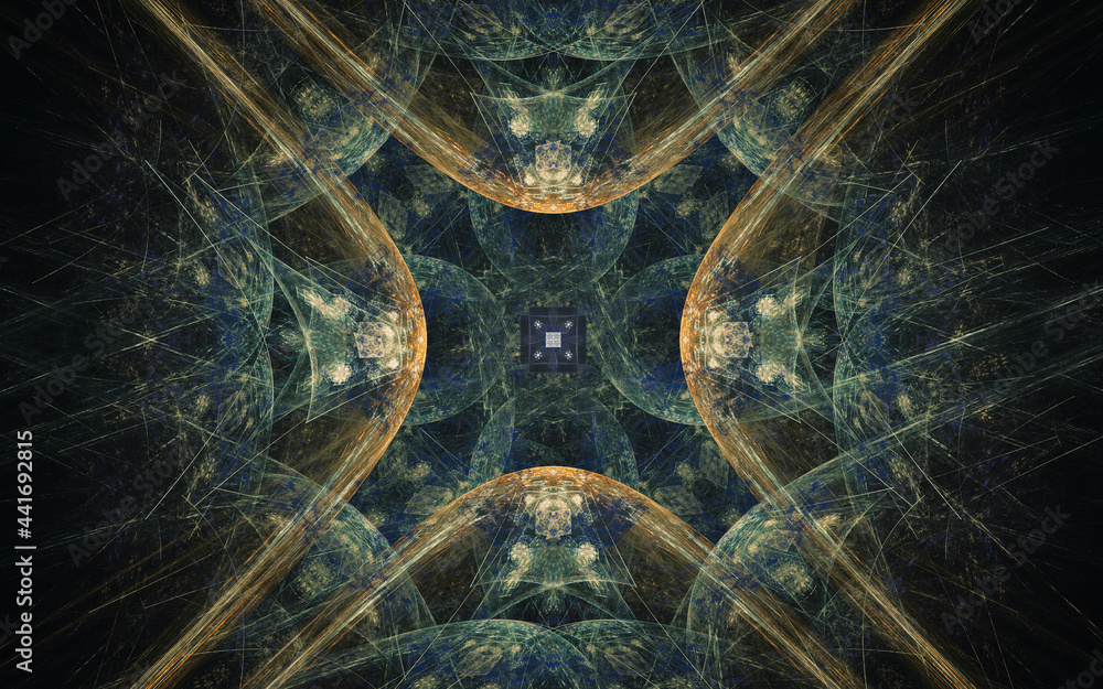 Poster abstract illustration background image patterns in the form of lines and geometric shapes intersecti
