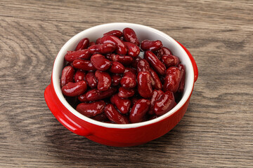 Canned red Kidney in the bowl
