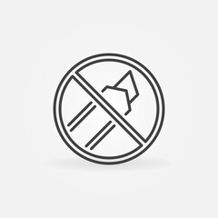 Do not Cut with Stationery Knife vector round outline icon