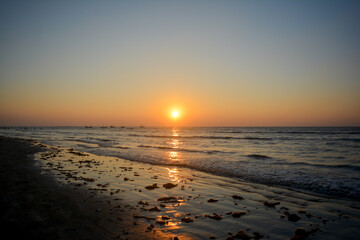 sunset on the beach saint martin island Bangladesh