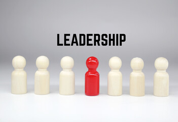 peg puppets, business concepts and leadership words