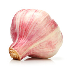 garlic on white background 