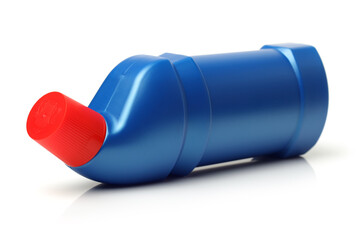 cleaning fluid on white background