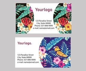 Set of floral universal art patterns. Suitable for greeting cards, baby shower invitations, flyers and other graphic designs. Trendy abstract art templates with floral and geometric elements