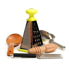 grater for vegetables on white background