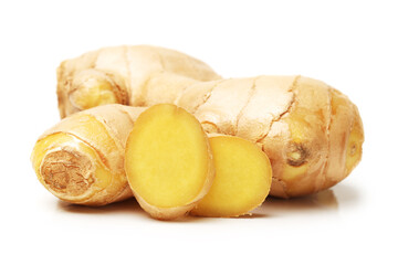 Ginger cut in slices