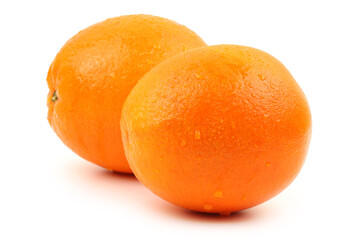 orange fruit on white background.