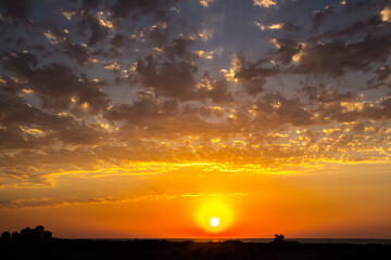 sunset over the sea