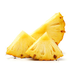 Pineapple slices isolated on white background