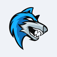 Vector Wolf Head Mascot