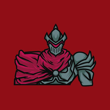 Vector Red Knight Mascot