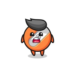 pencil sharpener illustration with apologizing expression, saying I am sorry