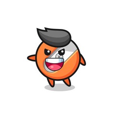 pencil sharpener cartoon with very excited pose