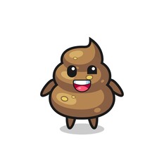 illustration of an poop character with awkward poses