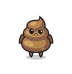 the mascot of the poop with sceptical face