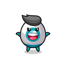 the illustration of cute rocket doing scare gesture