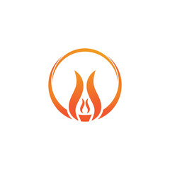 Torch  Logo Template vector symbol illustration design