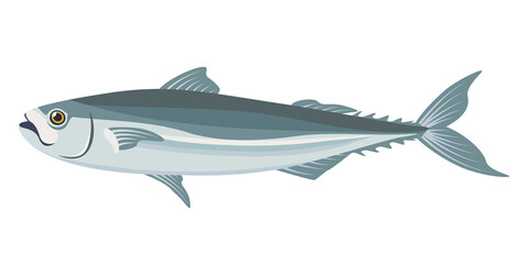 Cartoon vector illustration isolated object fresh food fish