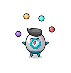 the rocket circus cartoon juggling a ball