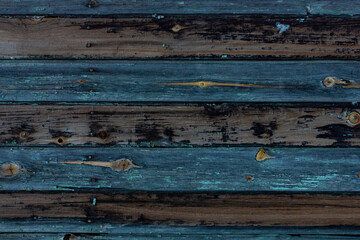 Texture from wooden boards. Old peeling paint