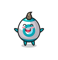 happy baby rocket cartoon character