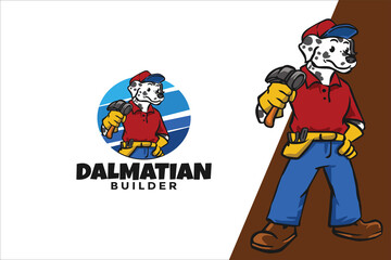 dalmatian mascot cartoon logo template