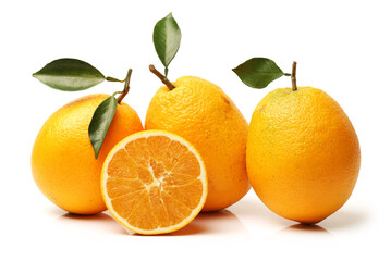 Orange fruit on the white background