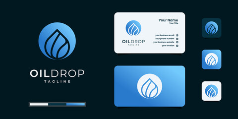 Water drop or olive oil logo design templates