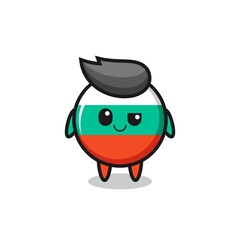 bulgaria flag badge cartoon with an arrogant expression