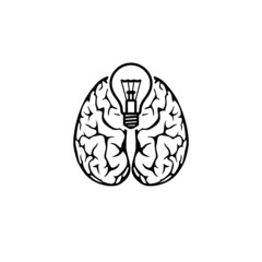 Having an idea icon isolated on white background